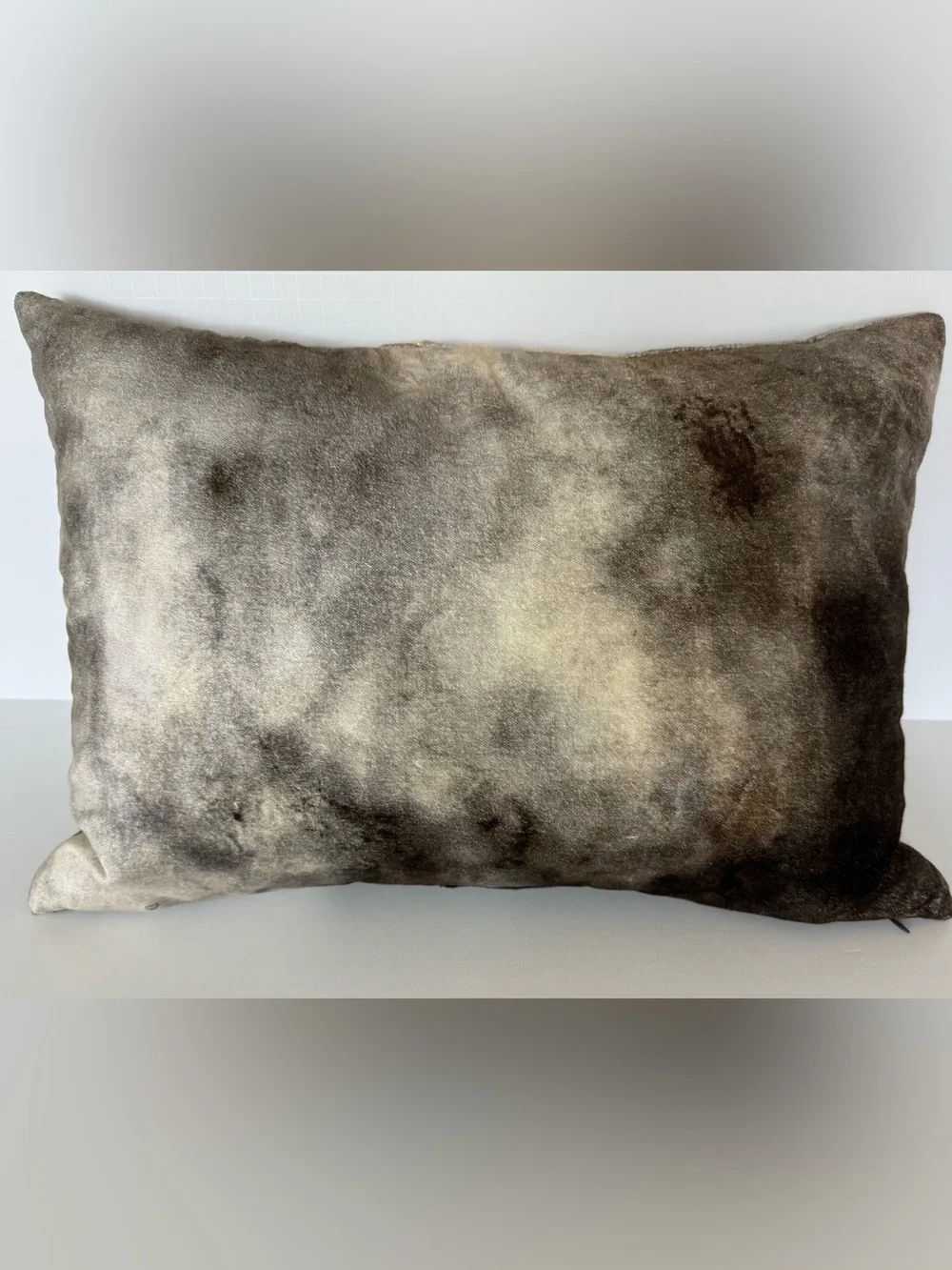 MICHAEL ARAM gray gold velvet metallic DECORATIVE PILLOW